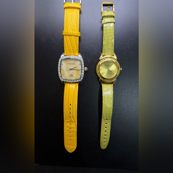JOAN RIVERS COLLECTIBLE WATCHES SET OF 2 Yellow Green - Picture 8 of 11